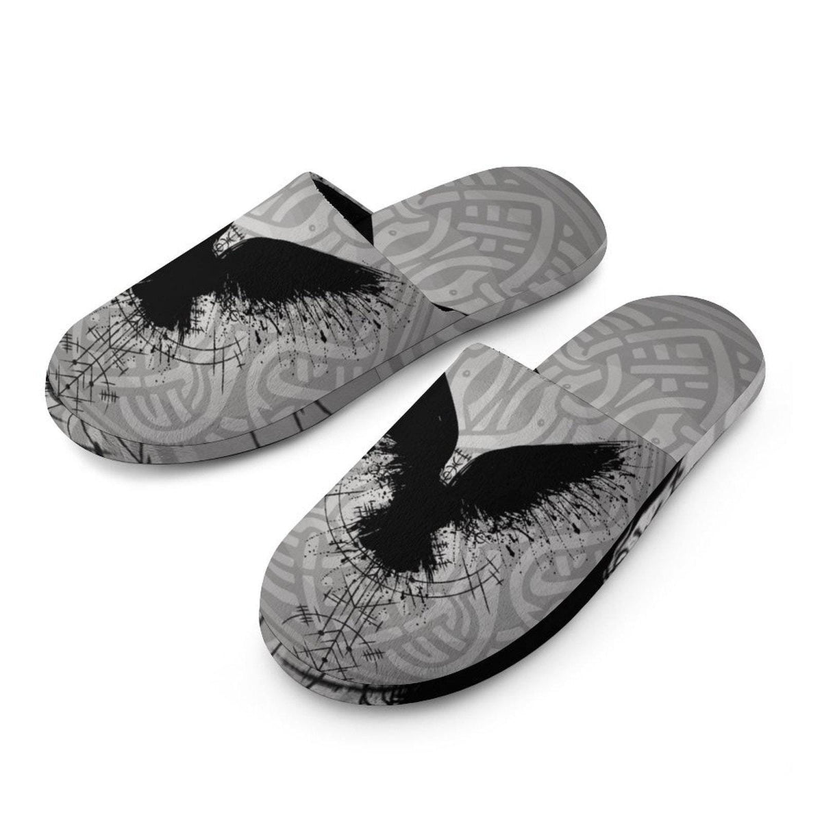 Viking Crow Design His & Her Slippers