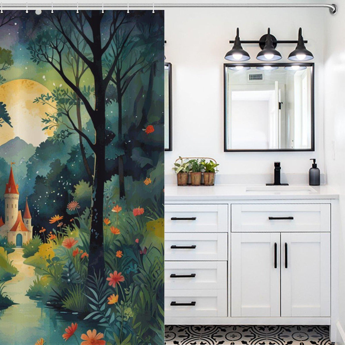 Enchanted Fairytale Castle Shower Curtain