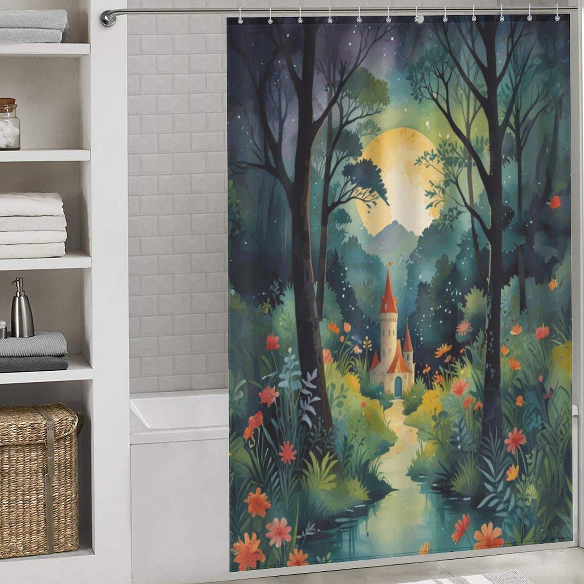 Enchanted Fairytale Castle Shower Curtain