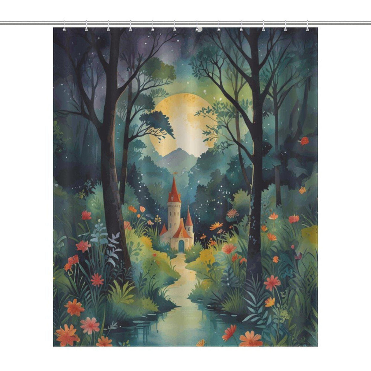 Enchanted Fairytale Castle Shower Curtain