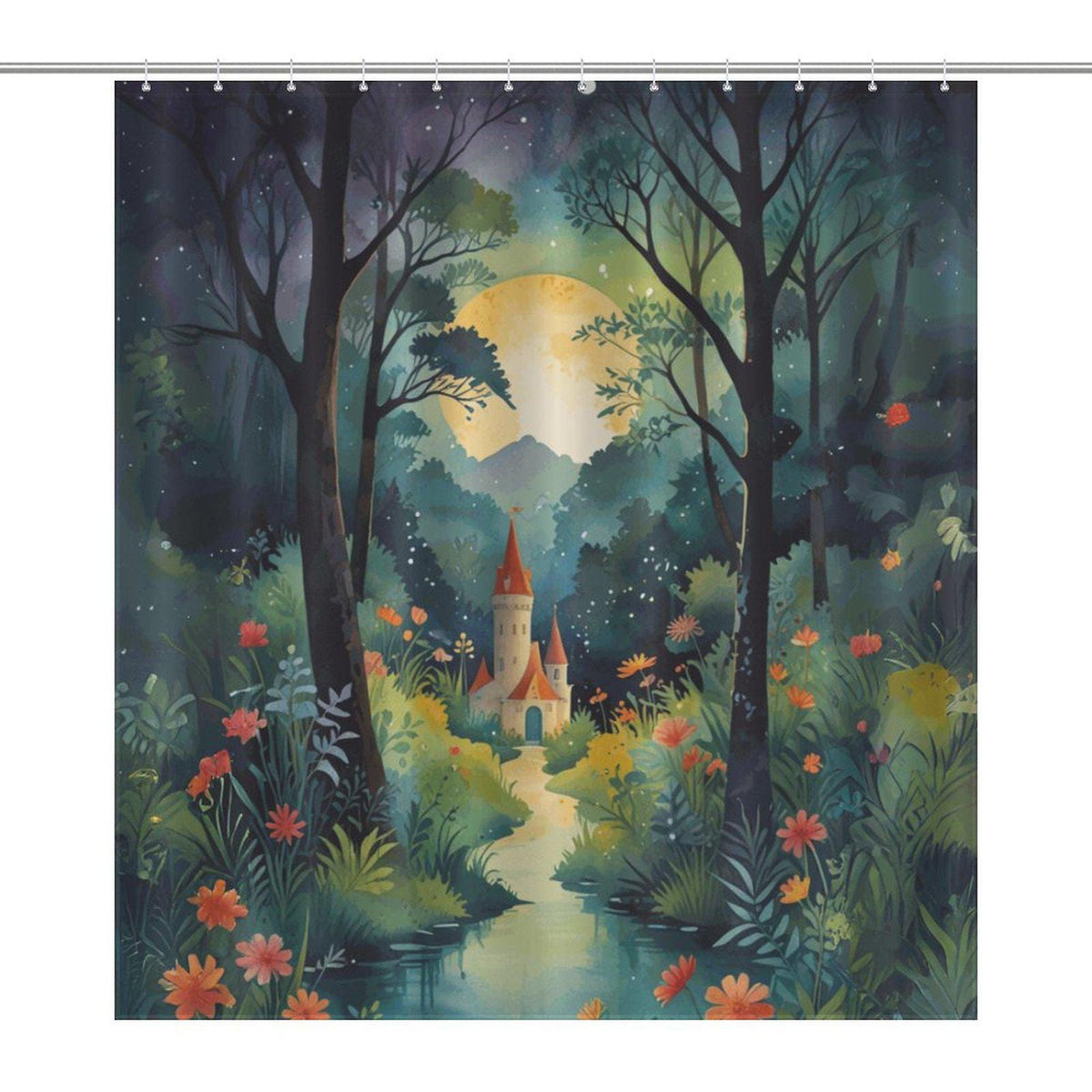 Enchanted Fairytale Castle Shower Curtain