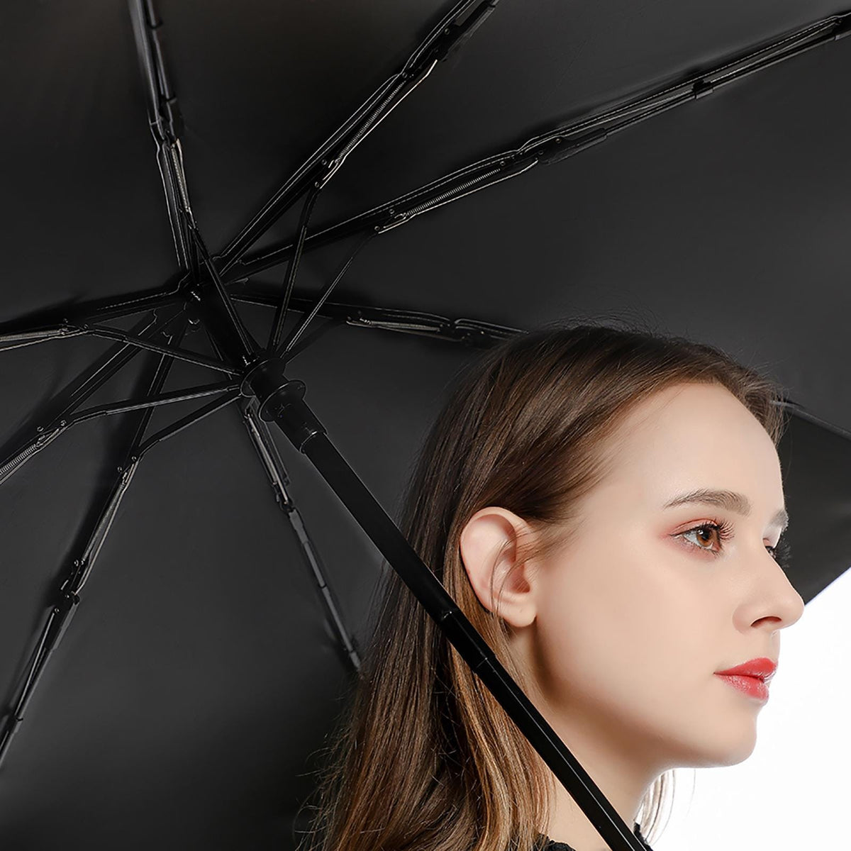 Birthday Umbrella Fantasy Lover Back to School Gift for Girl Fairytale Castle Auto Umbrella Mythical Landscape Unique Custom Rain Accessory