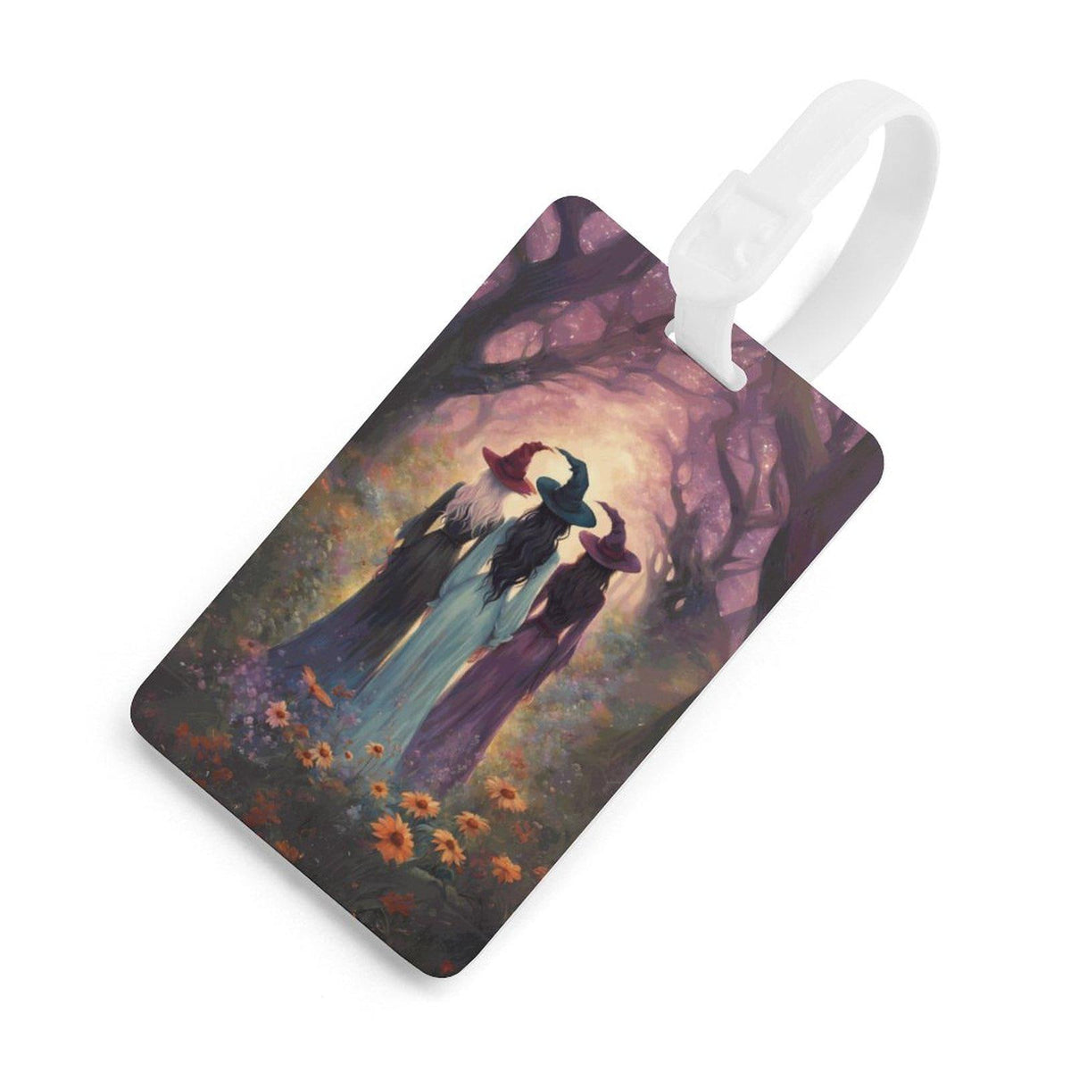 Witchcore Luggage Tag: Sisterhood of Witches, Personalized Witch Name Tag