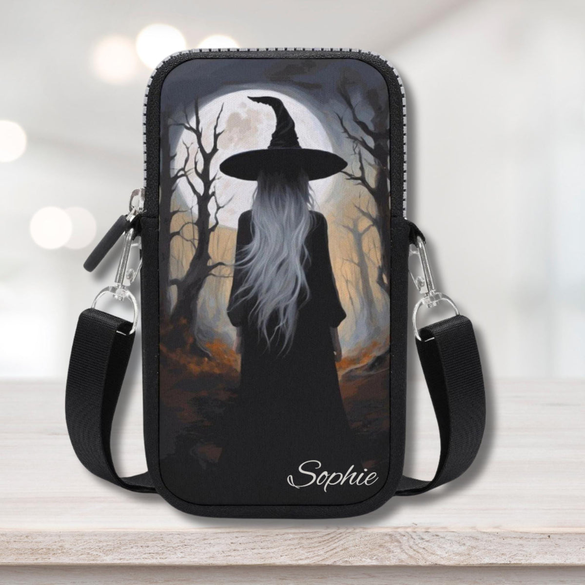 Witch Cell Phone Crossbody Pouch Personalized Phone Purse