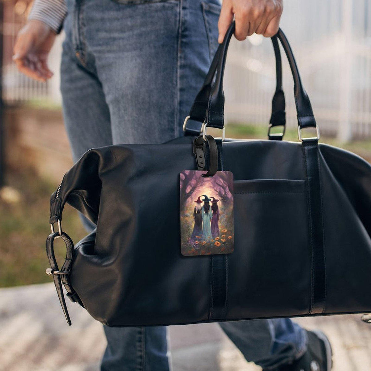 Witchcore Luggage Tag: Sisterhood of Witches, Personalized Witch Name Tag
