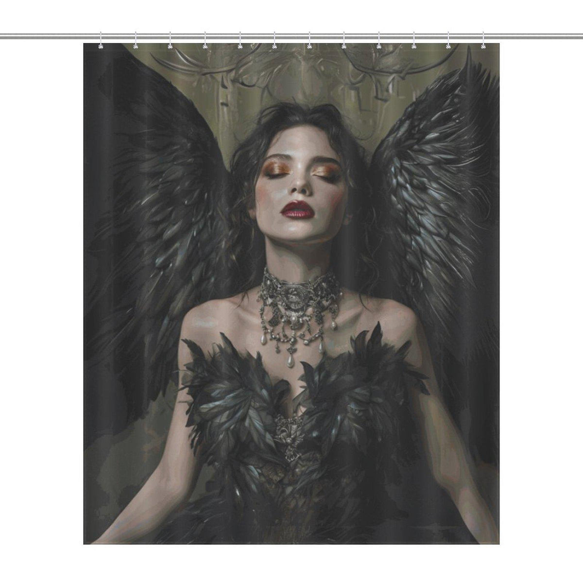 Goddess Lilith Shower Curtain: Witchy Whimsigoth Bathroom Decor