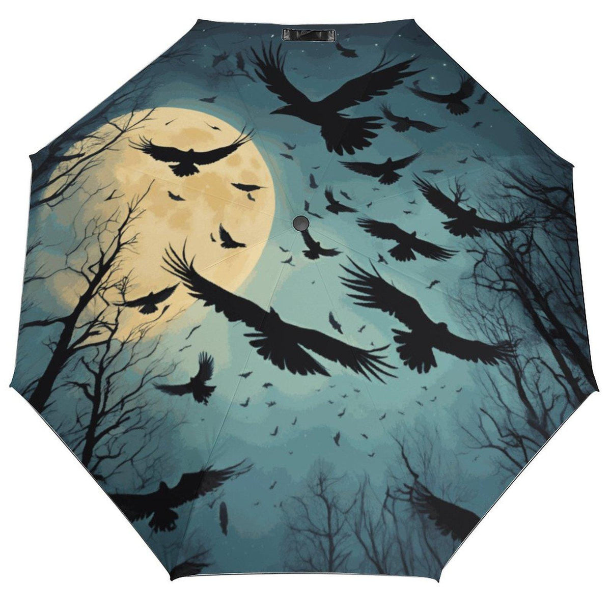 Crow Lover Gift for Professional Goth Boss Raven Auto Umbrella Dark Academia Office Decor Witchy Goblincore Moody Aesthetic Gift for Bestie