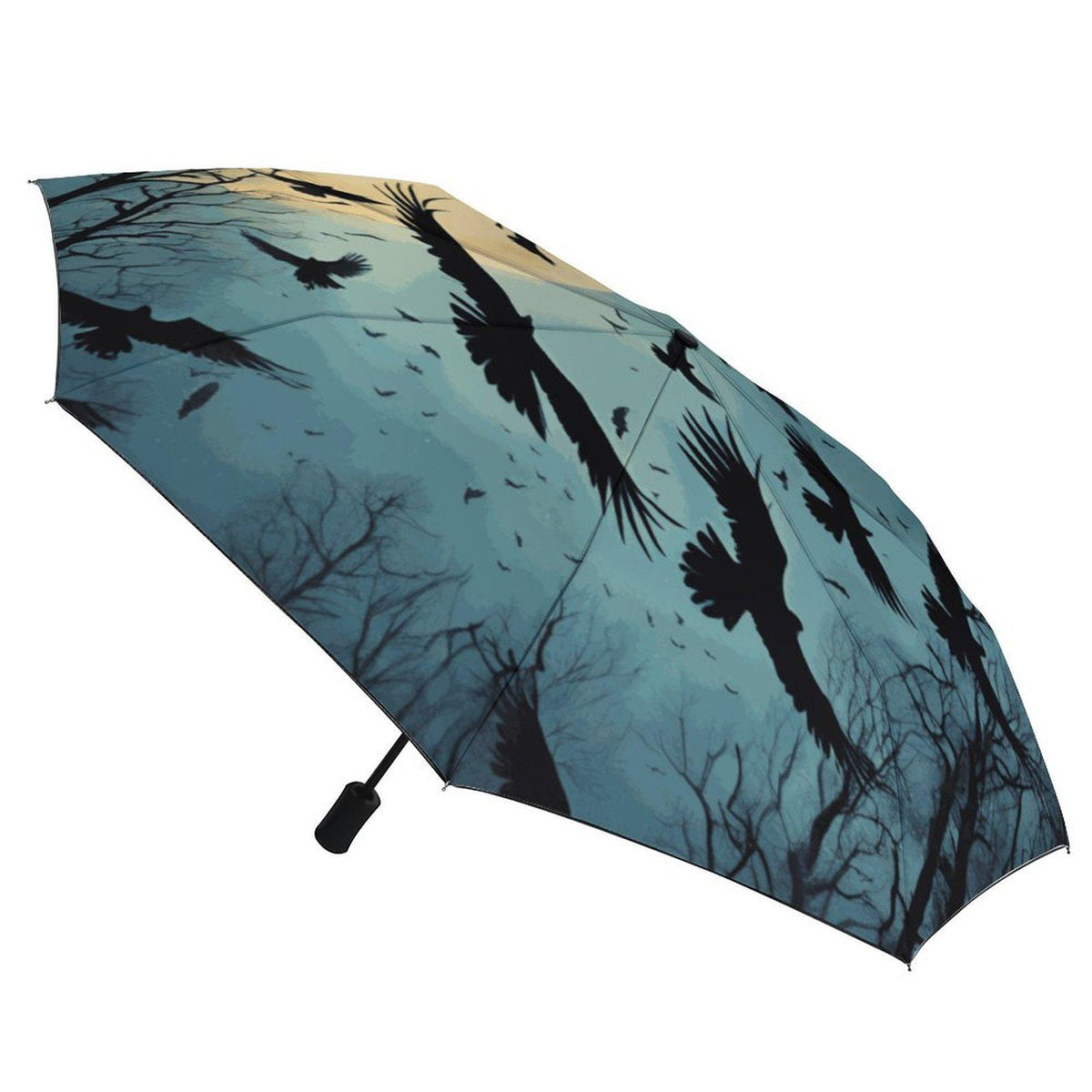 Crow Lover Gift for Professional Goth Boss Raven Auto Umbrella Dark Academia Office Decor Witchy Goblincore Moody Aesthetic Gift for Bestie