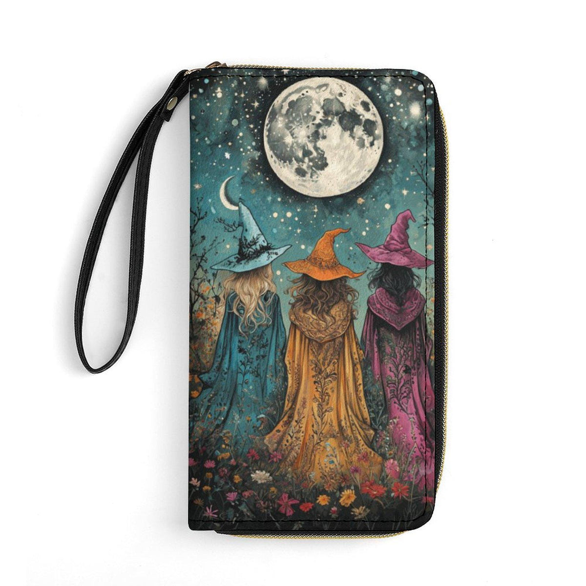 Sisterhood Witches Faux Leather Wallet with Wristlet Strap
