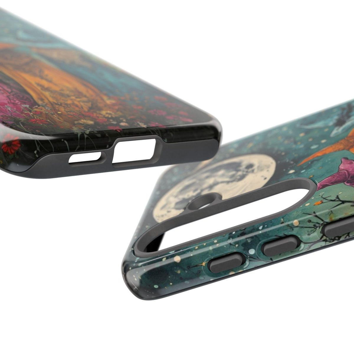 Three Witches Halloween Samsung Phone Case: Mystical Moon Design