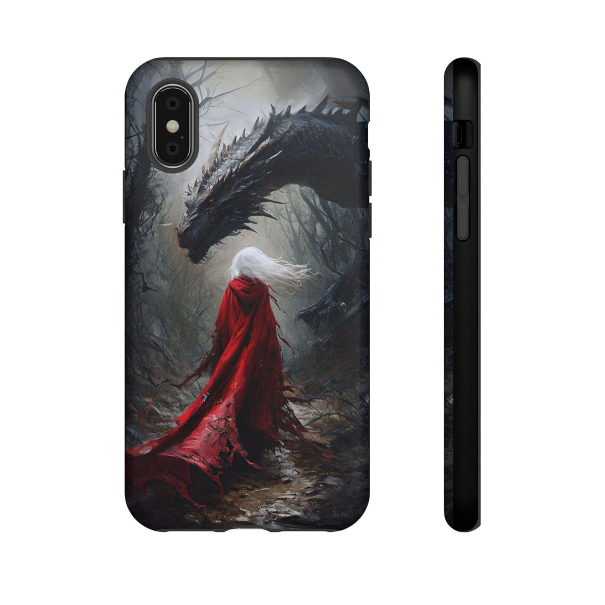 ACOTAR Dragon iPhone Tough Case: Sarah J Maas Inspired Fantasy Art Phone Cover