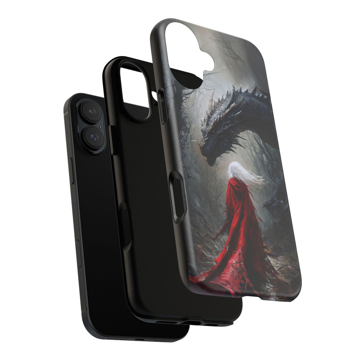 ACOTAR Dragon iPhone Tough Case: Sarah J Maas Inspired Fantasy Art Phone Cover