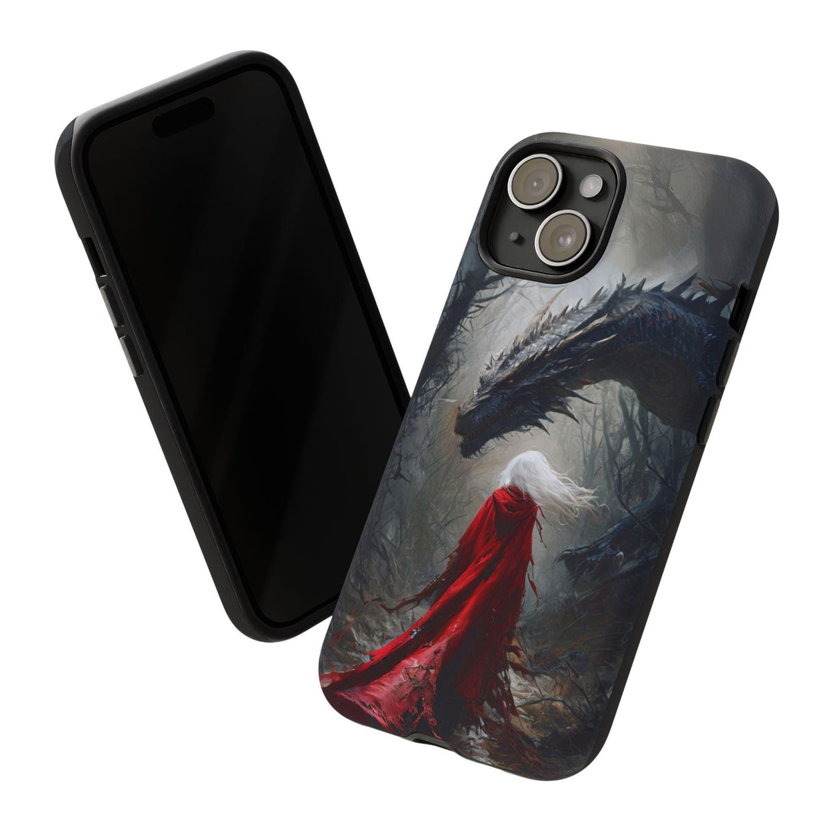 ACOTAR Dragon iPhone Tough Case: Sarah J Maas Inspired Fantasy Art Phone Cover
