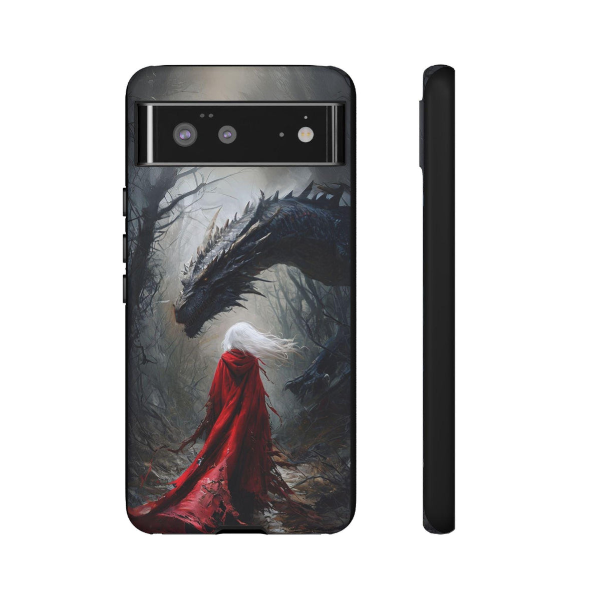 Great Throne of Glass Booktock Lover Gift Idea Romantasy Google Pixel Case Dragon & Warrior Sarah J Maas Inspired Fantasy Phone Case Cover