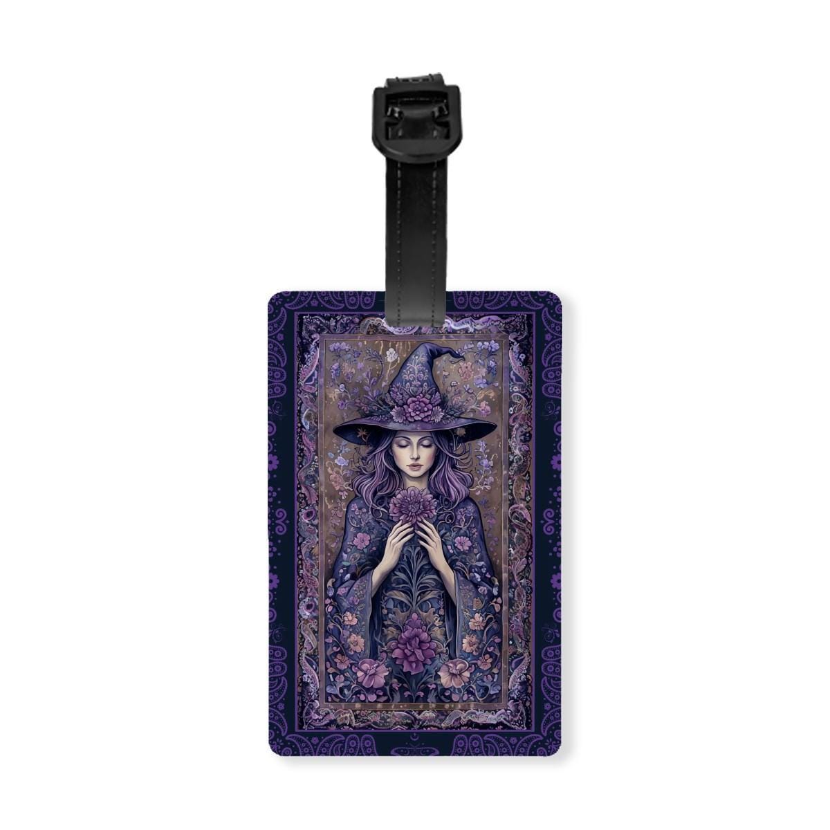 Witchcore Luggage Mystic Travel Decor Bohemian Witch Suitcase Tag Fantasy Occult Accessories Travel Suitcase Decoration Luggage Pagan Gift