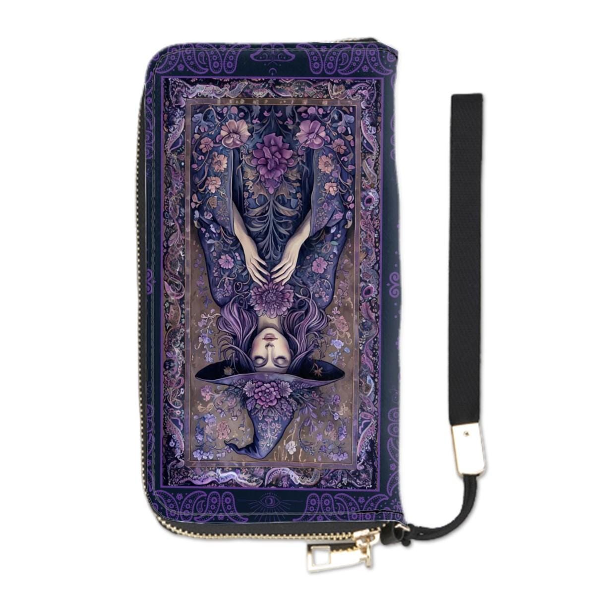 Purple Witch Wristlet Wallet Gift for Bestie