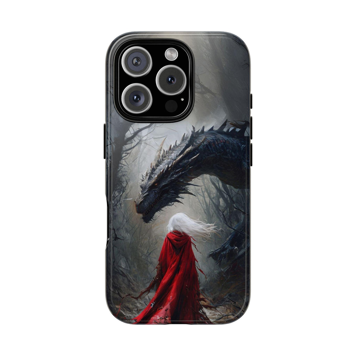 ACOTAR Dragon iPhone Tough Case: Sarah J Maas Inspired Fantasy Art Phone Cover