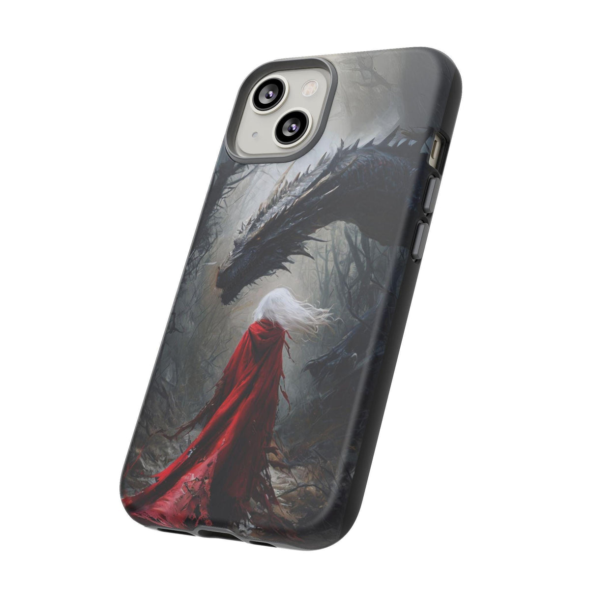 ACOTAR Dragon iPhone Tough Case: Sarah J Maas Inspired Fantasy Art Phone Cover
