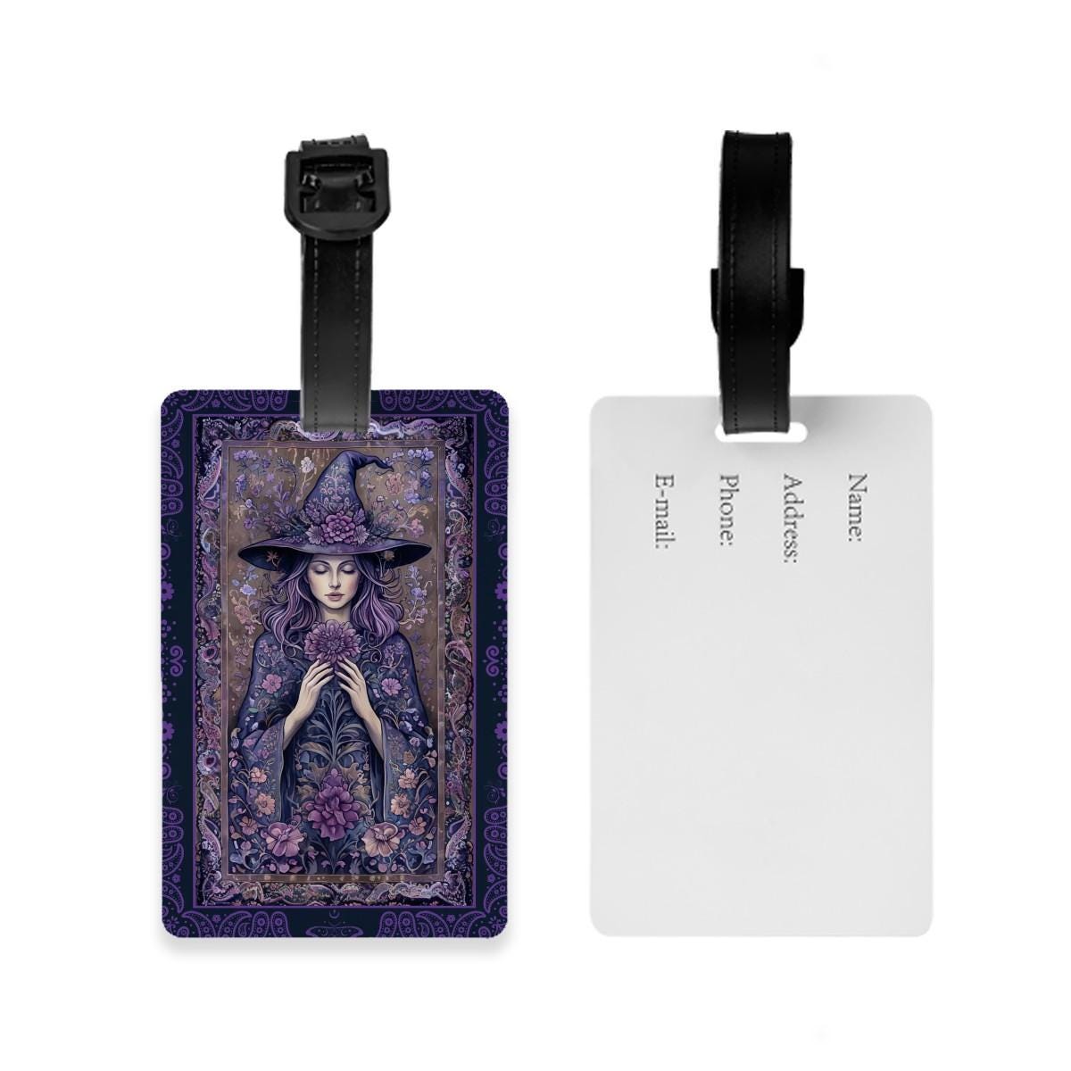 Witchcore Luggage Mystic Travel Decor Bohemian Witch Suitcase Tag Fantasy Occult Accessories Travel Suitcase Decoration Luggage Pagan Gift