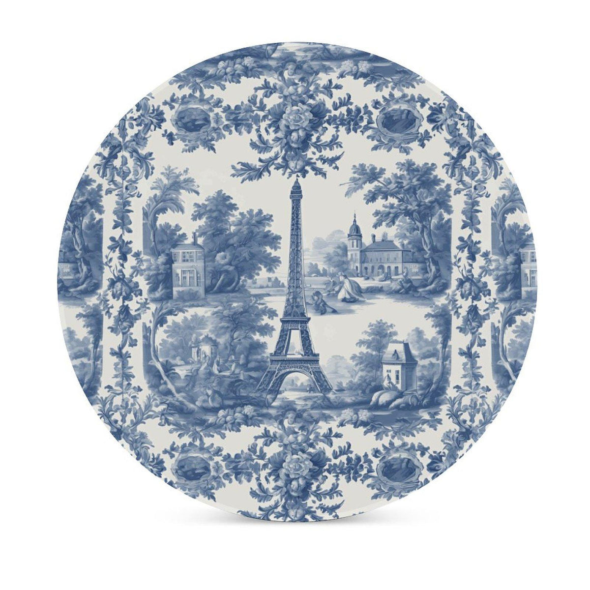 Grand Millennial Housewarming Gift Shabby Chic French Toile Ceramic Coaster Set Toile de Jouy Home Decor Birthday Gift For Garden Lover
