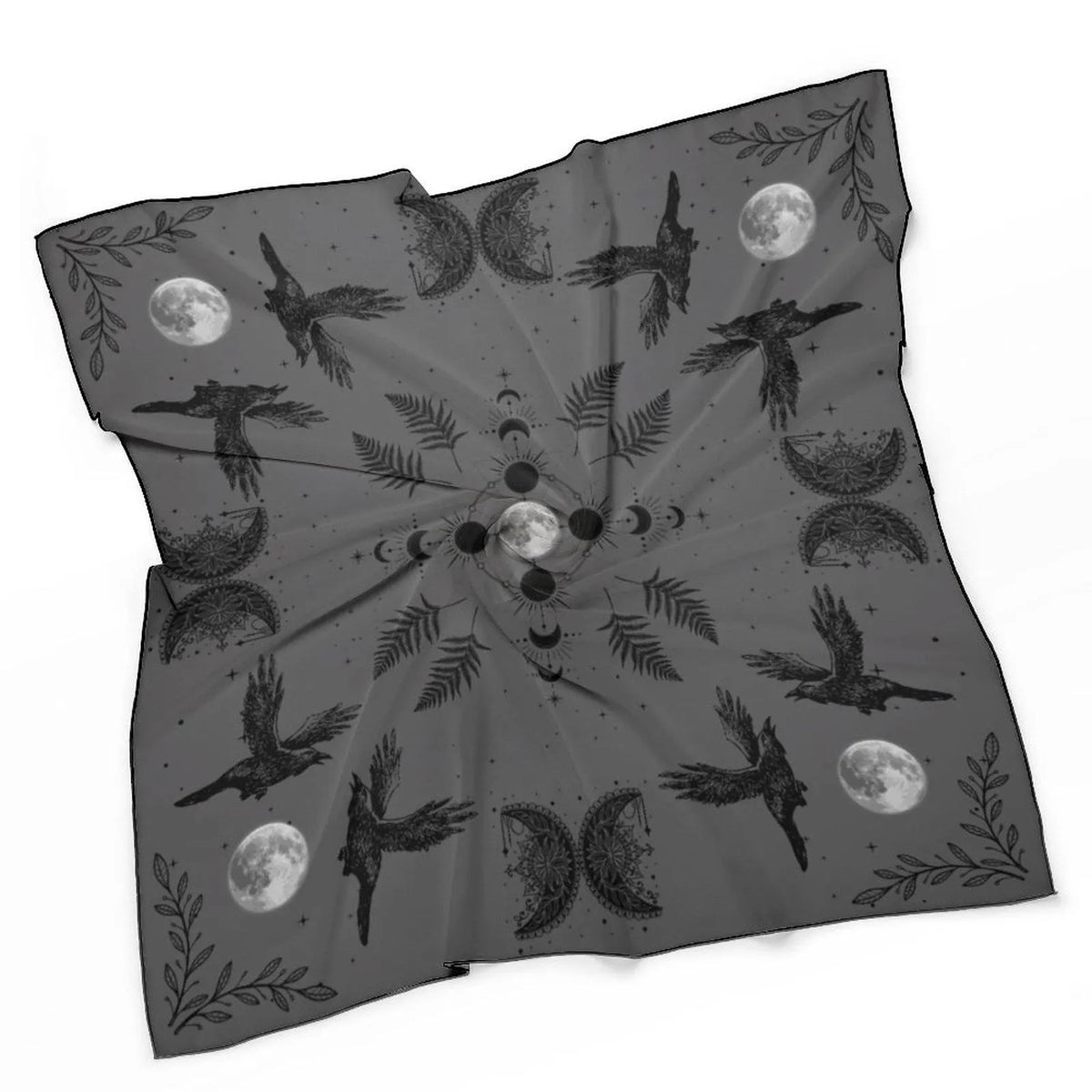 Magical Witch Square Gift for Mom Mystical Head Scarf for Gothic Halloween