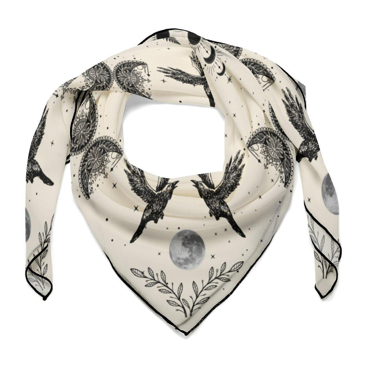 Magical Witch Square Gift for Mom Mystical Head Scarf for Gothic Halloween