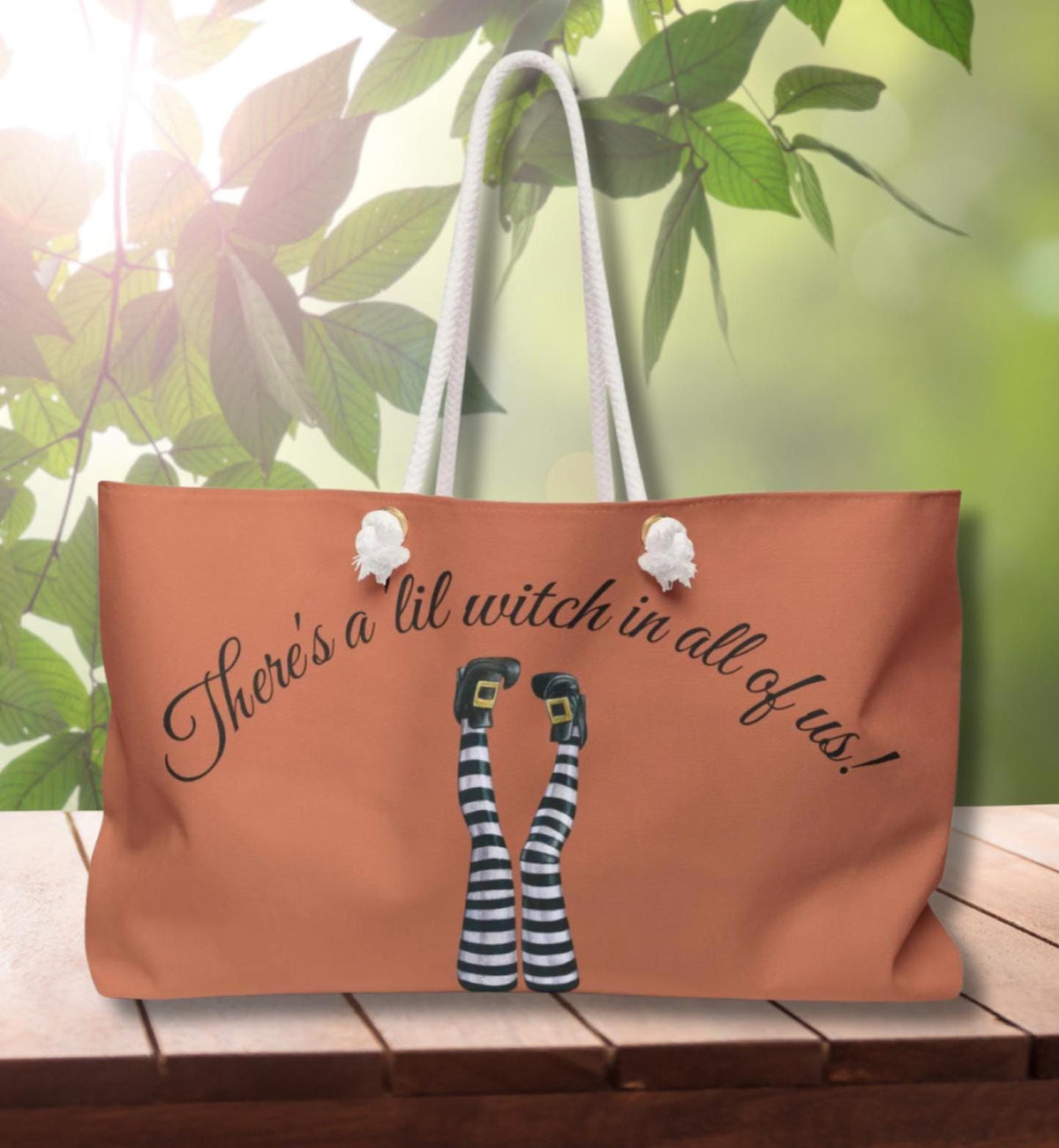 Lil" Bit of Witch in all of us! Personalized Weekender Tote