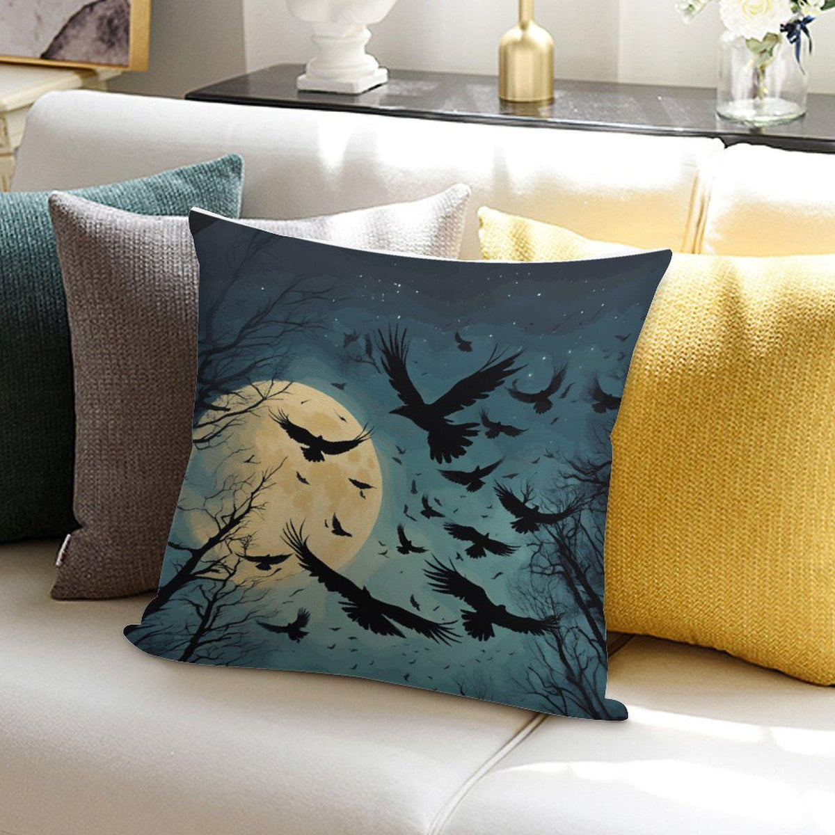 Raven Crow Pillow