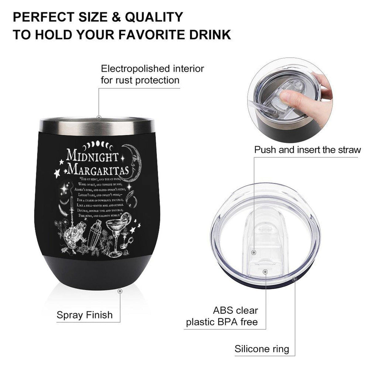 Midnight Margaritas Tumbler with Lid