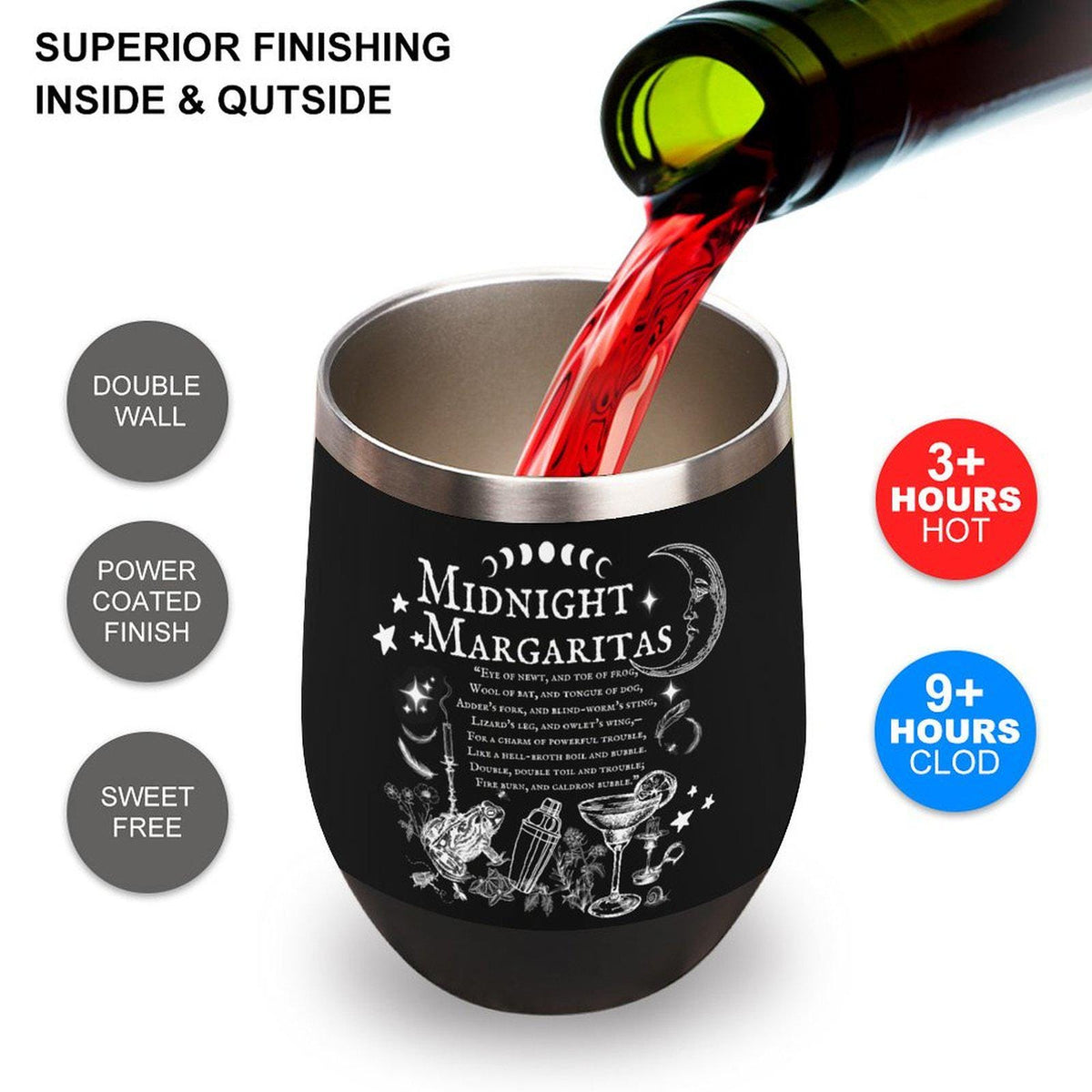 Midnight Margaritas Tumbler with Lid