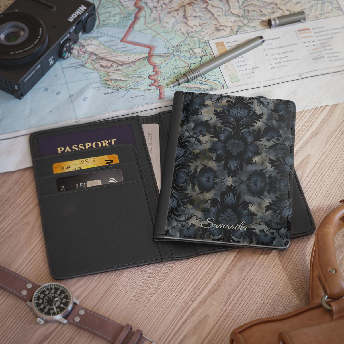 Witchy Travel Lover Gift Luna Moth Passport Holder Dark Aesthetic Travel Accessories Gothic Cover Dark Academia Whimsi Goth Travel Wallet