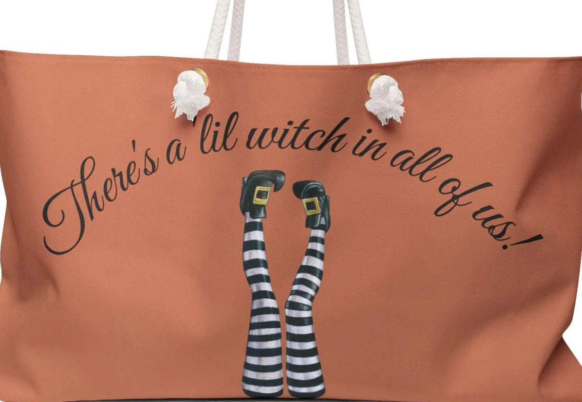 Lil" Bit of Witch in all of us! Personalized Weekender Tote