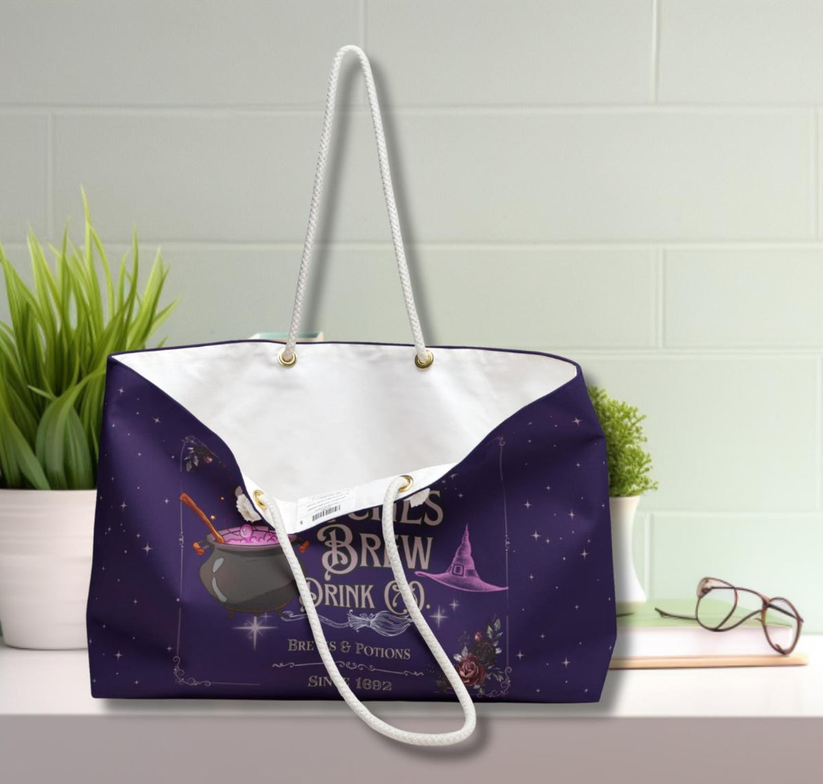 Personalized Witches Brew Raven Weekender Tote
