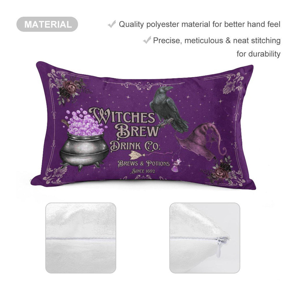 Witches Brew Dark Academia Velvet Pillowcase