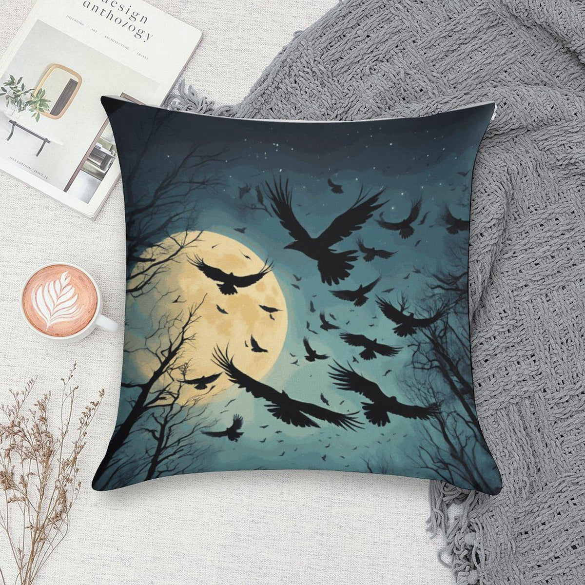 Raven Crow Pillow