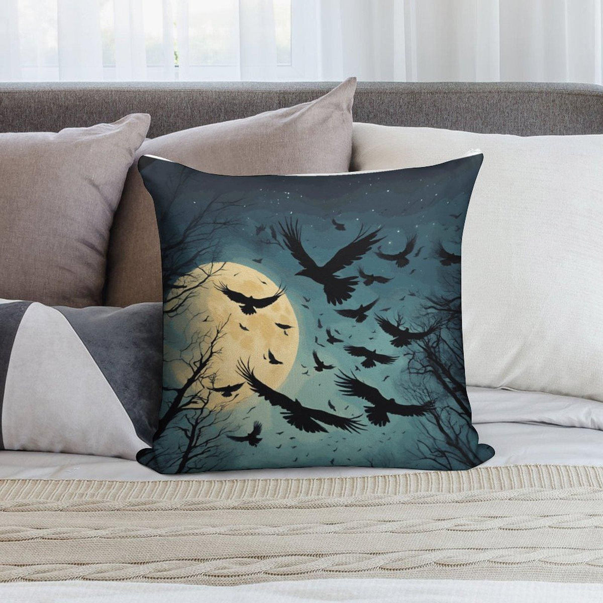 Raven Crow Pillow