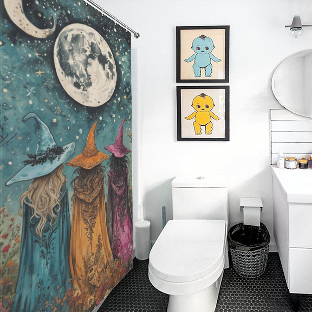 Boho Sisterhood and Moon Shower Curtain