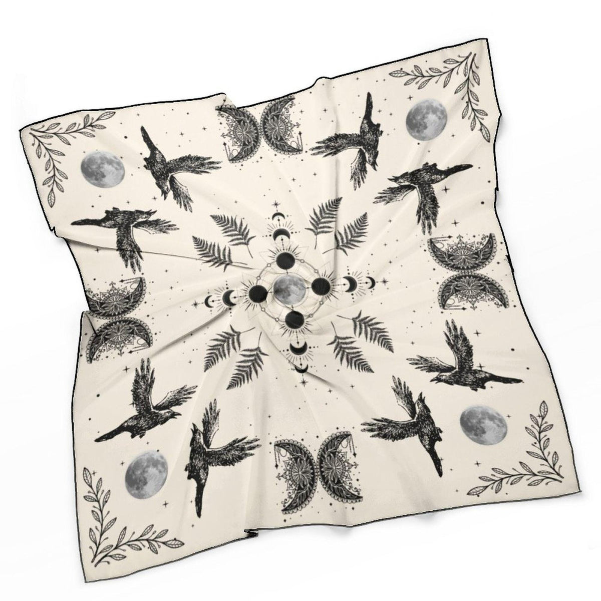Magical Witch Square Gift for Mom Mystical Head Scarf for Gothic Halloween