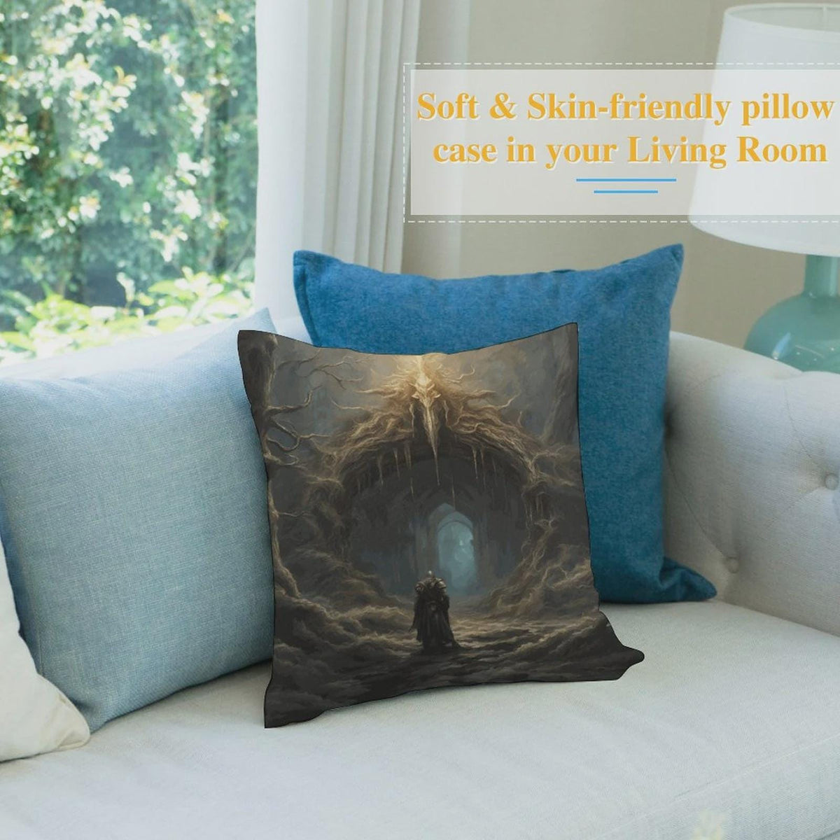 Elden Ring Square Plush Throw Pillow Cover