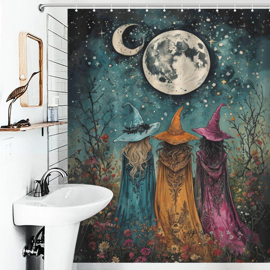 Boho Sisterhood and Moon Shower Curtain