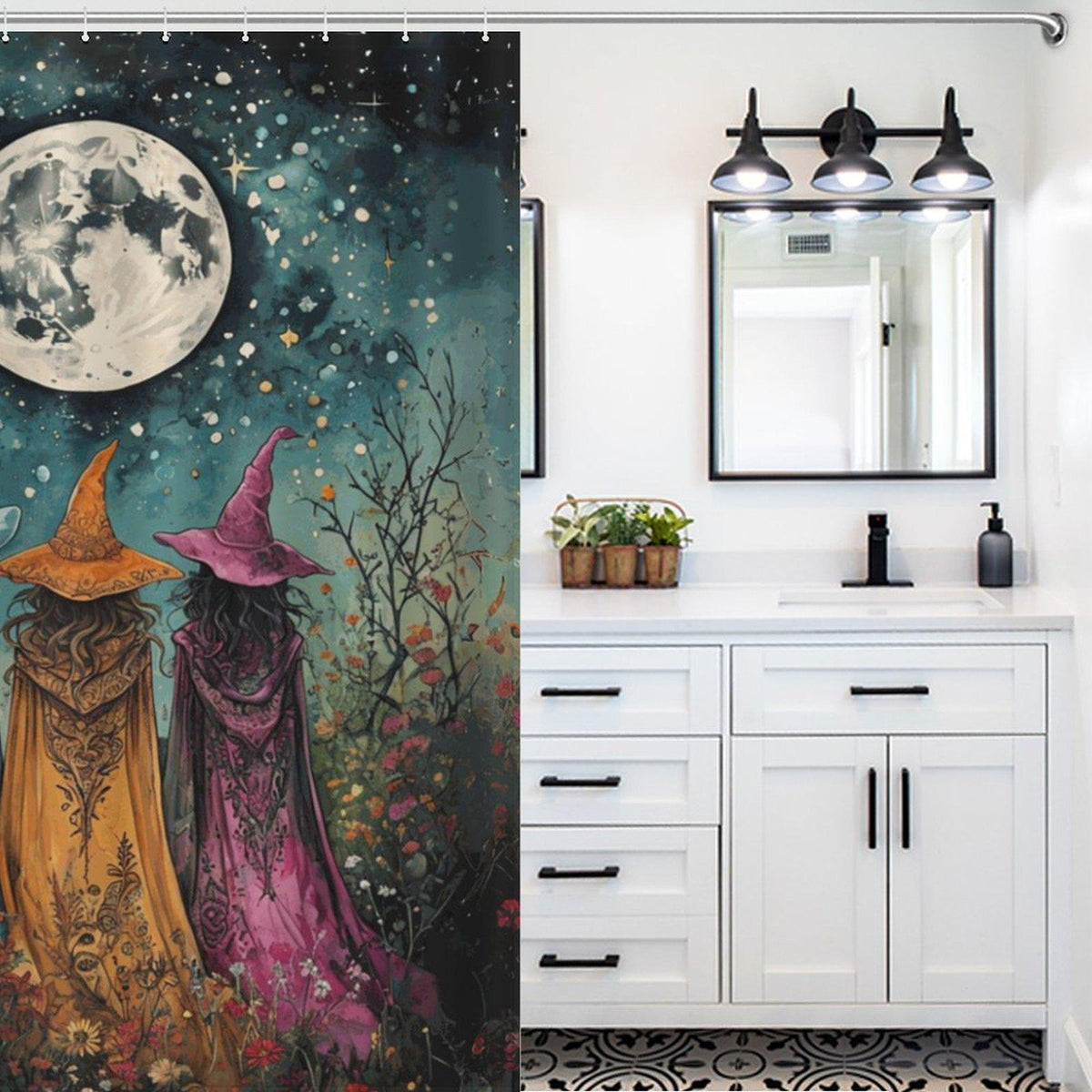 Boho Sisterhood and Moon Shower Curtain