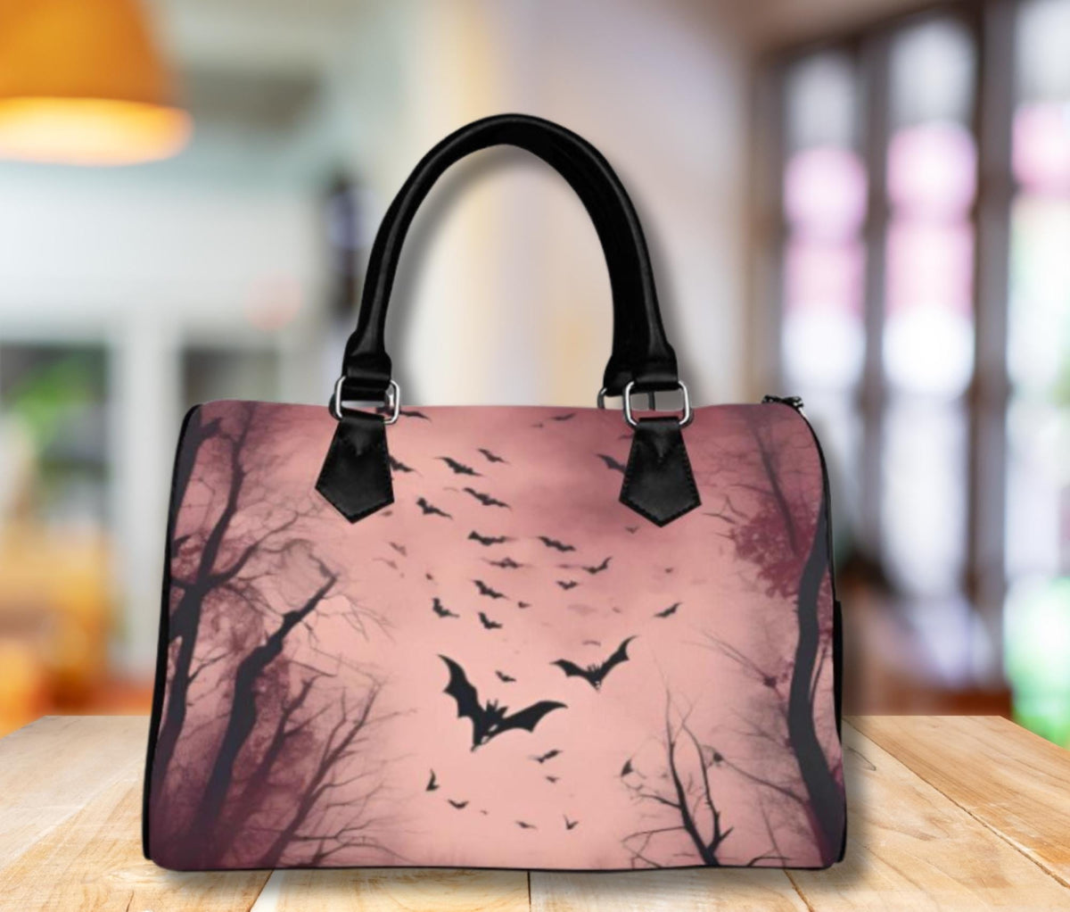 Dracula Bat Purse: Dark Academia Barrel Bag
