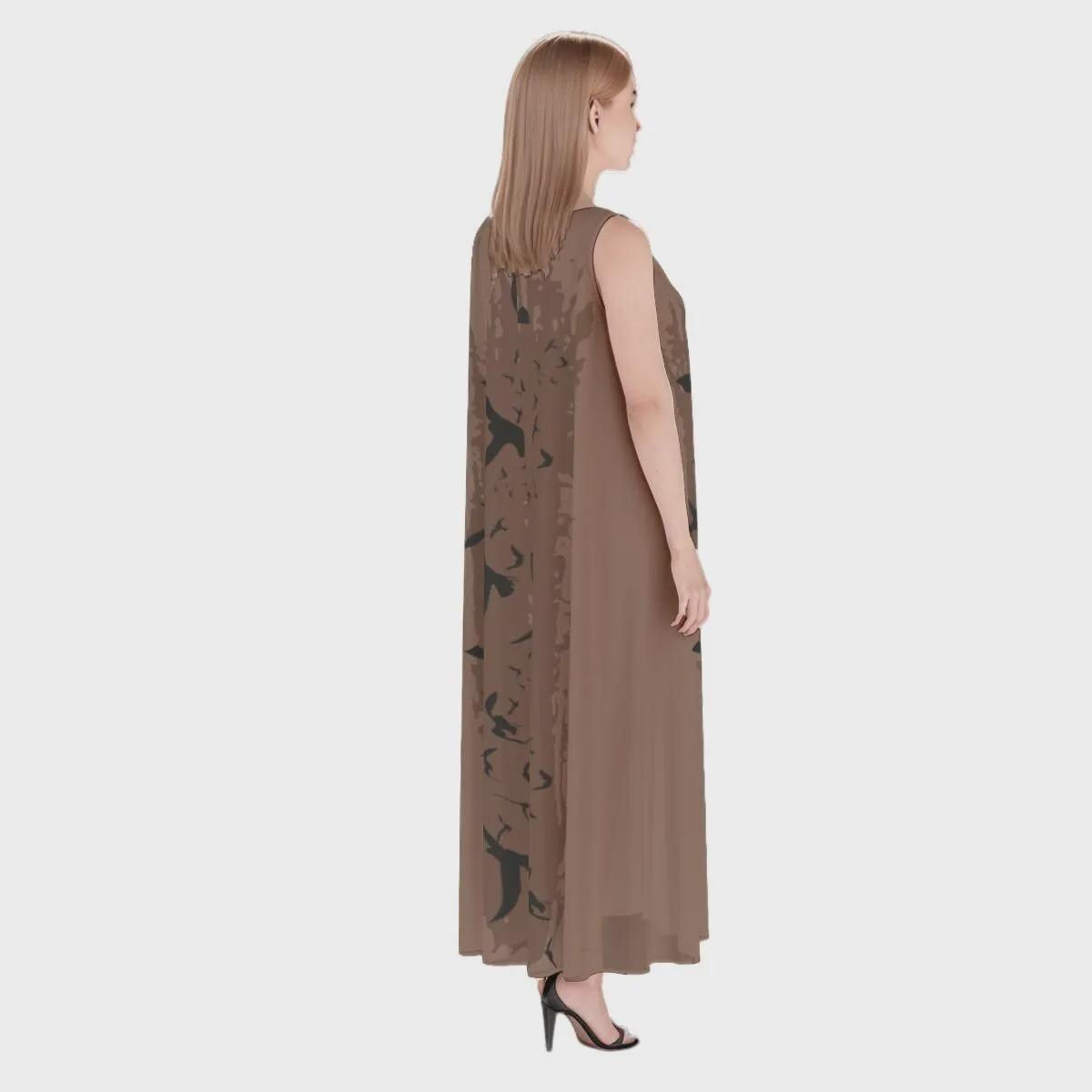 Vintage Gothic Plus Size Oxblood Halter Raven Maxi Grunge Clothing