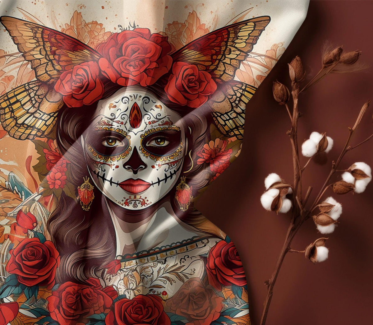 Day of the Dead Sugar Skull Bandana