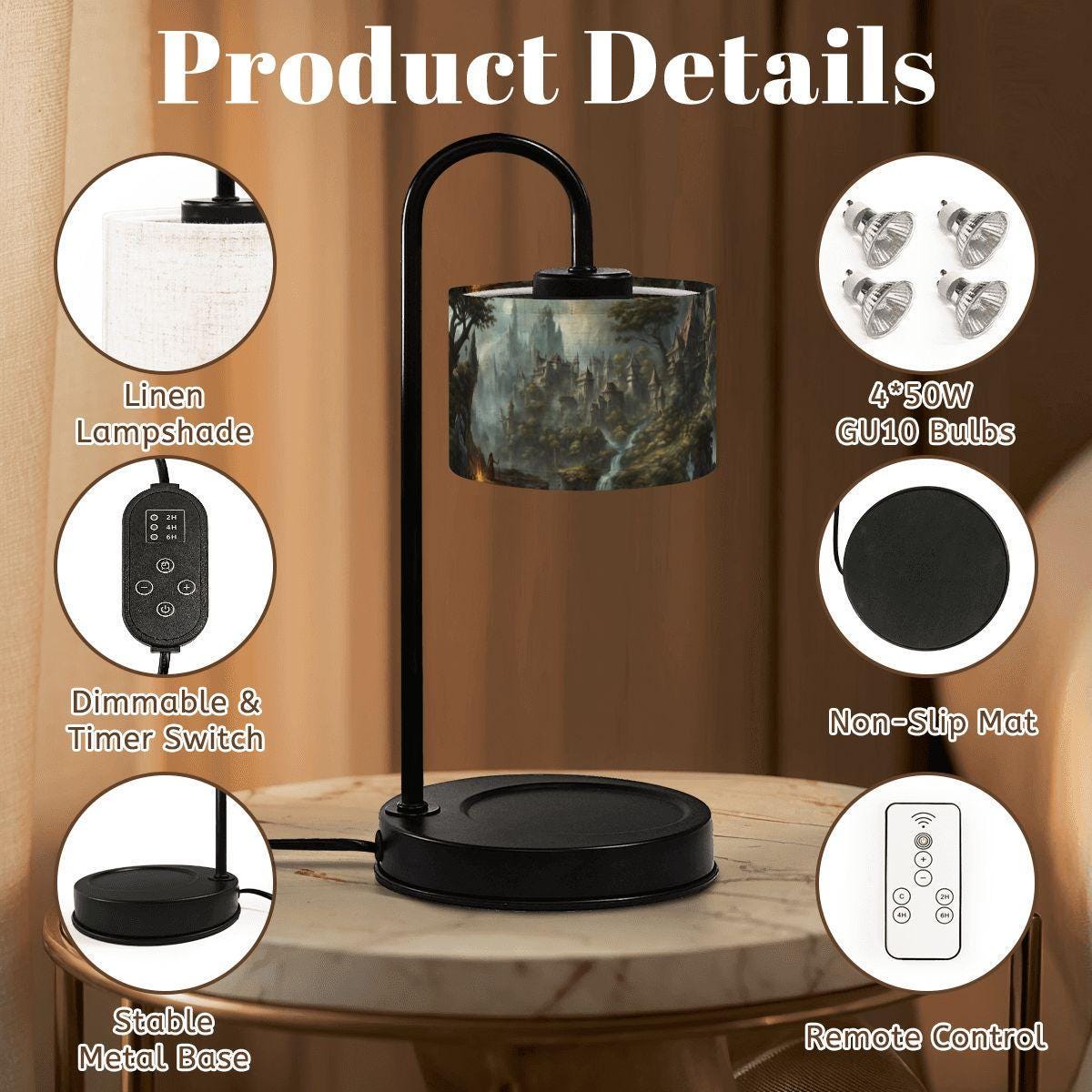 Elden Ring Candle Warmer Lamp Dark Souls Gamer Merch
