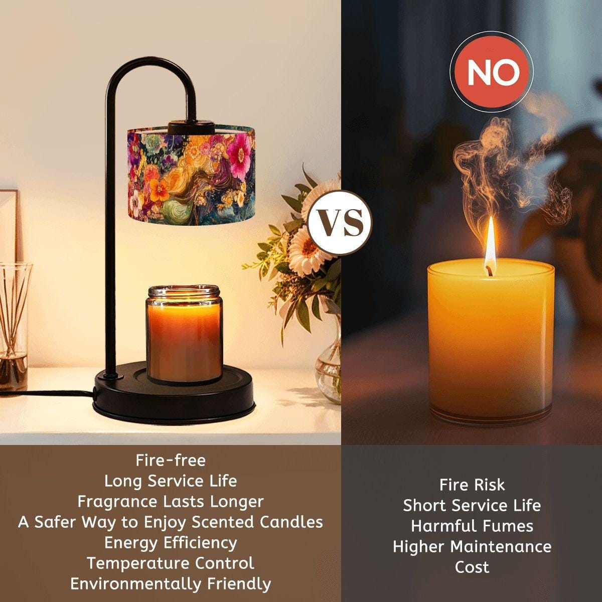 Bohemian Celestial Floral Candle Warmer