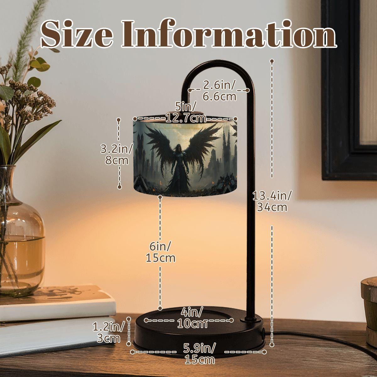 Gothic Lamp Nightlight Dark Academia Candle Warmer