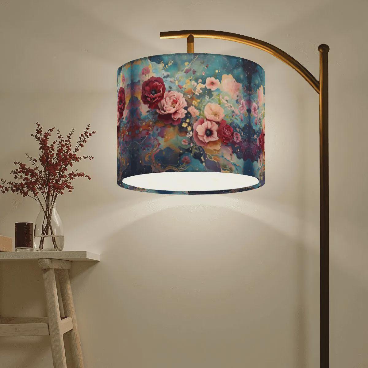 Celestial Floral Arc Floor Lamp (Made in USA) Dark Academia Victorian Decor