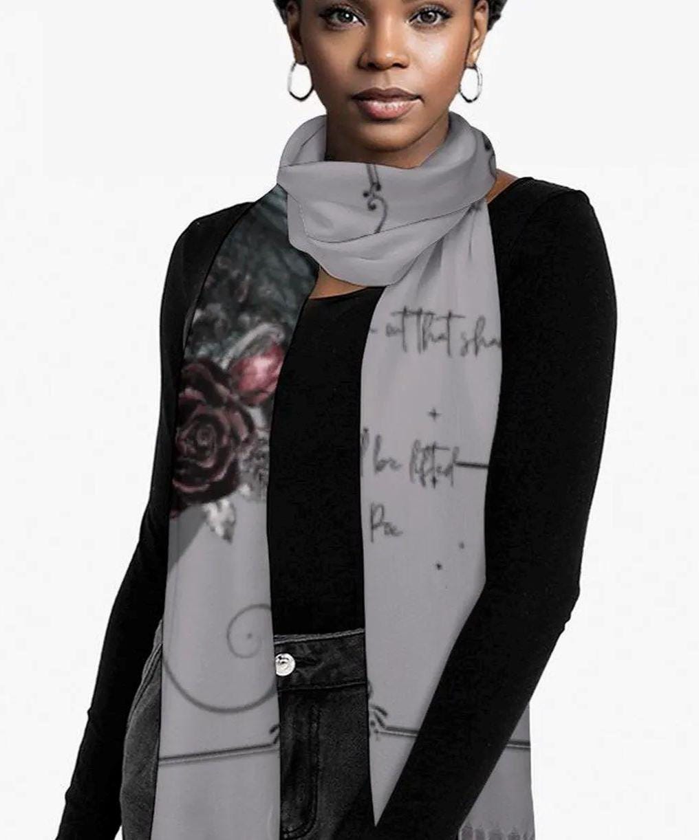 Edgar Allan Poe "The Raven" Poem Scarf: Gothic Book Lover Gift