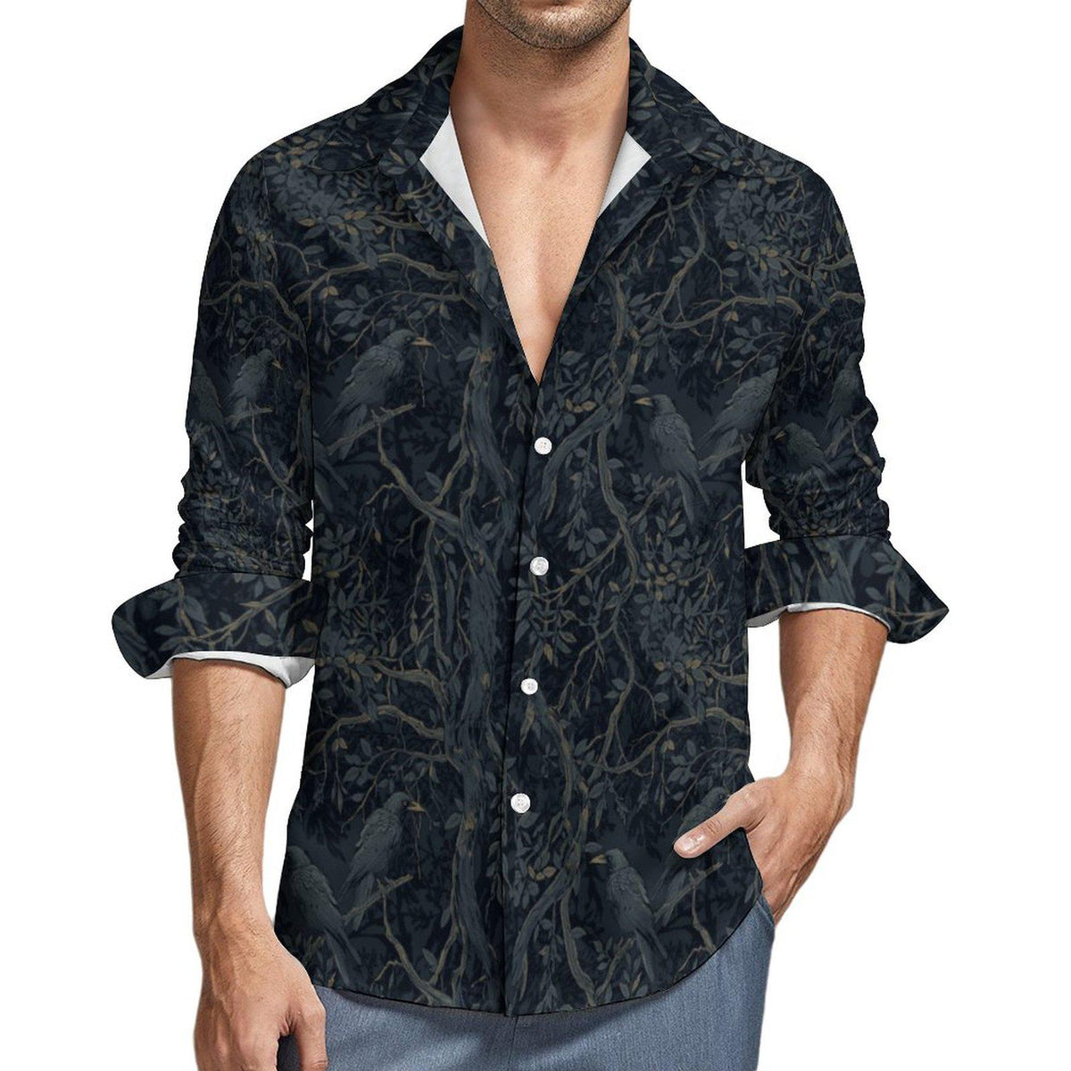 Gift for Boyfriend William Morris Crows Sweatshirt Plus Size Dark Academia Goth Clothes Christmas Gift for Him Edgar Allan Poe Birthdaygift